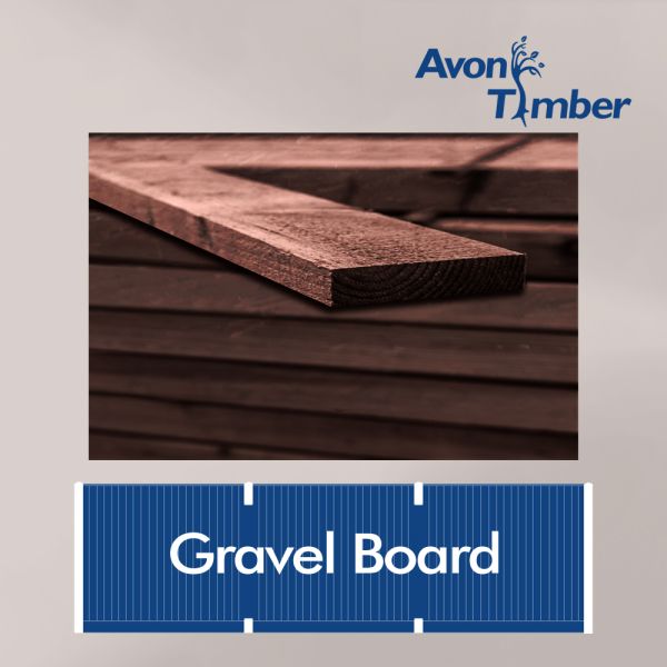 Brown Treated Gravel Board 22mm x 150mm x 4.8m Long
