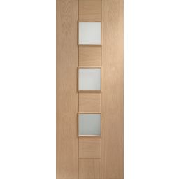 Oak Internal Door: Type Messina with Obscure Glass