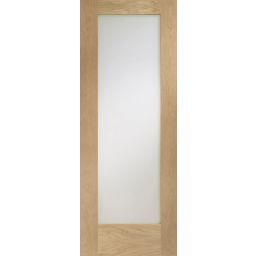 Oak Pre-Finished Internal Door: Type Pattern 10 with Obscure Glass