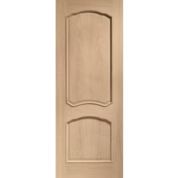 Internal Oak Veneer Door: Type Louis with Raised Mouldings