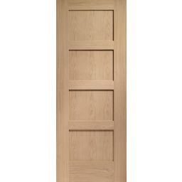 Internal Oak Veneer Door: Type Shaker 4 Panel