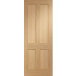 Internal Oak Veneer Door: Type Victorian Shaker 4 Panel