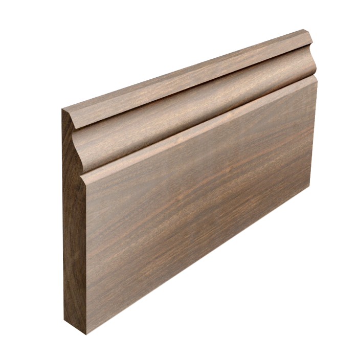large ogee walnut skirting board