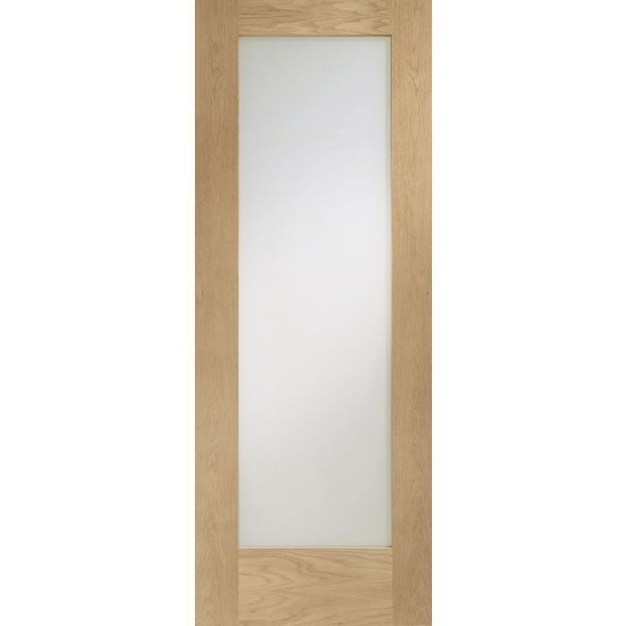 Pattern 10 Oak Veneer Internal Clear Glazed Door