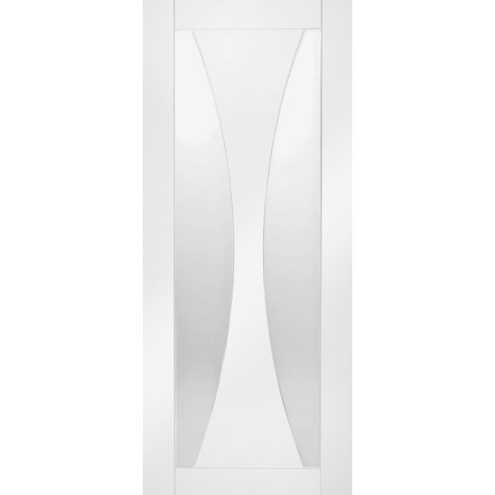 White Primed Internal Clear Glazed Door: Type Verona
