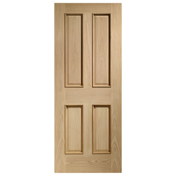 Internal Oak Veneer Door: Type Victorian 4 Panel Raised Mouldings Internal Oak Veneer Door: Type Victorian 4 Panel Raised Mouldings