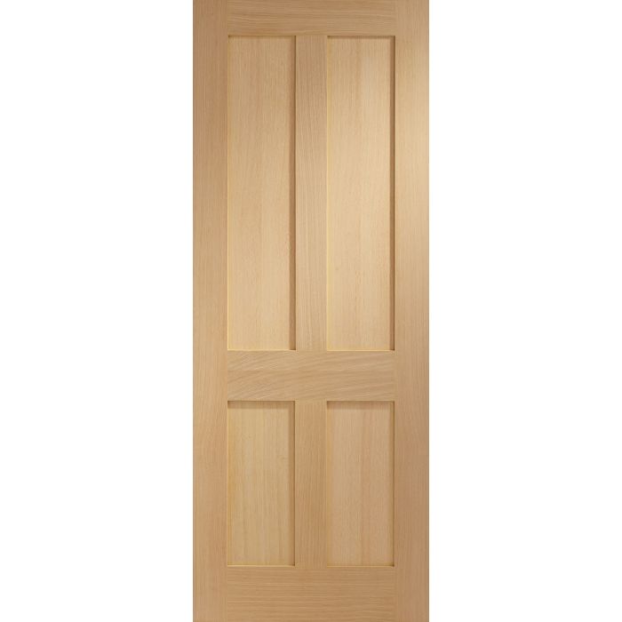 Internal Oak Veneer Door: Type Victorian Shaker 4 Panel