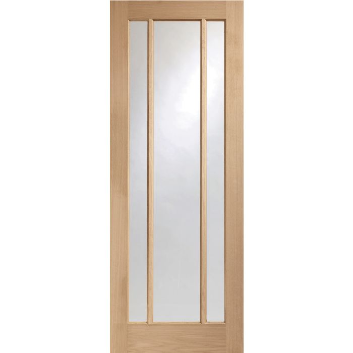 Oak Internal Fire Door: Type Worcester 3 Light with Clear Glass