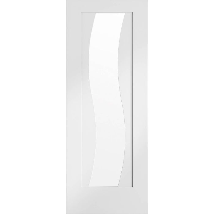 White Pre-Finished Internal Clear Glazed Door: Type Florence