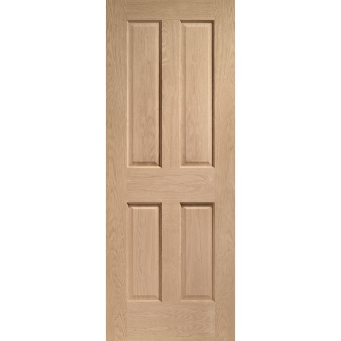 Oak Internal Fire Door: Type Victorian 4 Panel (Non-Raised Mouldings)
