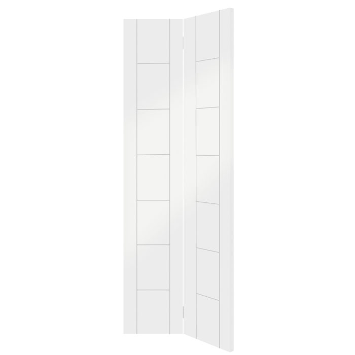 White Primed Internal Bi Fold Door: Type Palermo