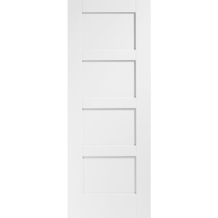 White Primed Internal Fire Door: Type Shaker 4 Panel