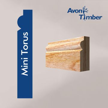 Solid American White Ash Mini Torus Architrave (Per Metre)