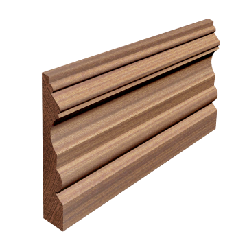 Solid Sapele Barrett Skirting (Per Metre)