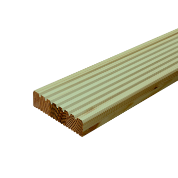 38 x 125 Grooved & Reeded Decking Green Treated