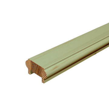 Green Treated Universal Decking Handrail/Baserail incl. Fillet