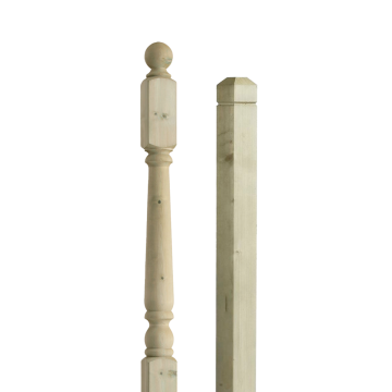 Green Treated Decking Newel Posts