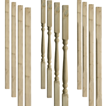 Green Treated Decking Spindles