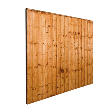 Golden Brown Feather Edge Board Fence Panel