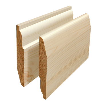 Redwood Ovolo Skirting and Pine Chamfered Skirting