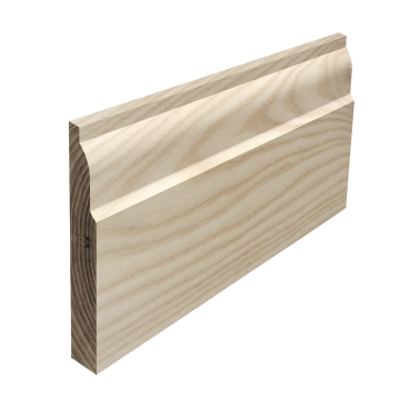 Solid American White Ash Ovolo Skirting (Per Metre)