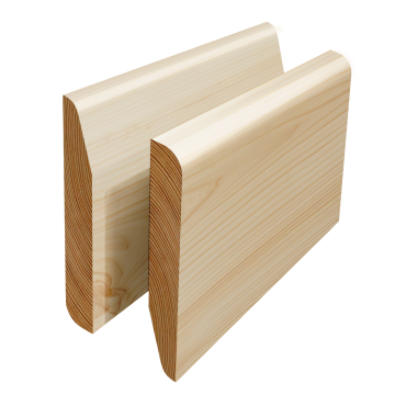 Redwood Bullnose Skirting and Redwood Chamfered Skirting.