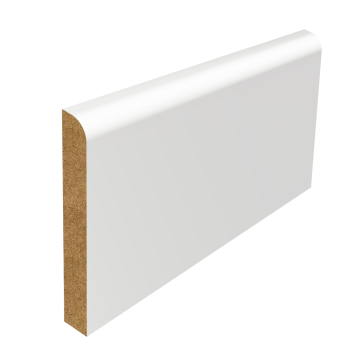 Pencil Round MDF Skirting Board (White Primed)