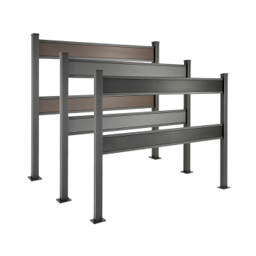 Saige Longlife Composite 1.5m x 1.8m 2-Board Ranch Style Fence Kit (with Baseplate)