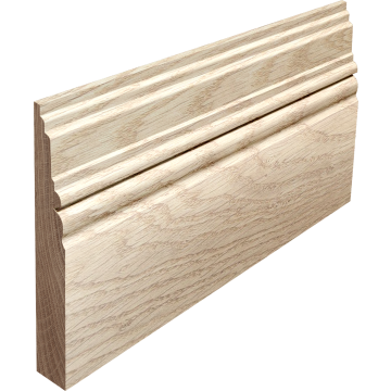 Saturn Profile Solid Oak Skirting Board (Per Metre)