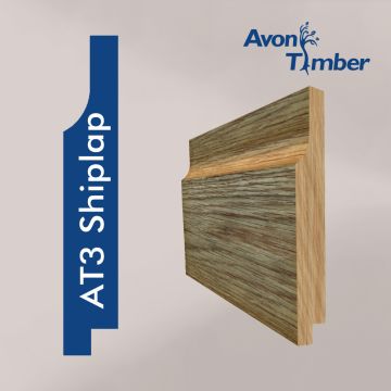 European Oak Type AT3 Shiplap Cladding (Per Metre)