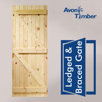 Pine External Door/Gate: Type Ledged & Braced