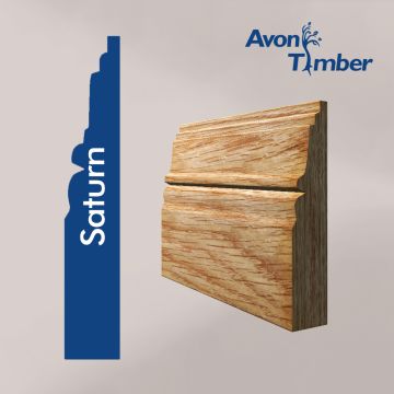Saturn Profile Solid Oak Skirting Board (Per Metre)