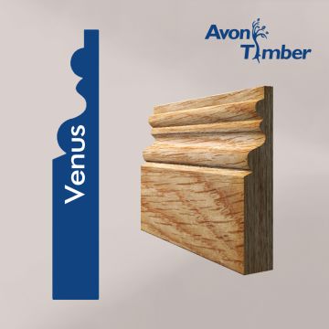 Venus Profile Solid Oak Skirting Board (Per Metre)