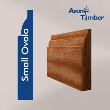 Solid Sapele Small Ovolo Skirting (Per Metre)
