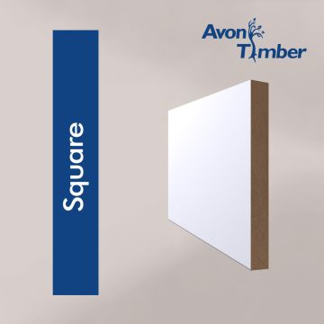 Square White Primed MDF Architrave