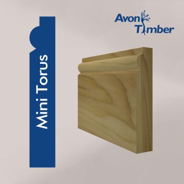 Solid Tulipwood Mini Torus Skirting (Per Metre)
