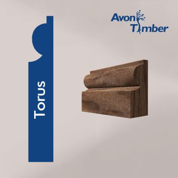 Solid American Black Walnut Torus Architrave (Per Metre)