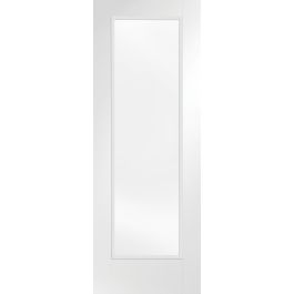 White Primed Internal Obscure Glazed Door: Type Pattern 10