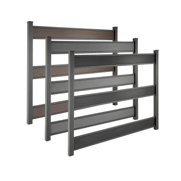 Saige Longlife Composite 1.5m x 1.8m 3-Board Ranch Style Fence Kit (To be Concrete Fixed)