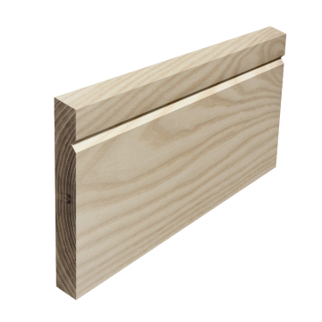 v splayed ash skirting board