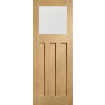 Oak Internal Door: Type DX with Obscure Glass
