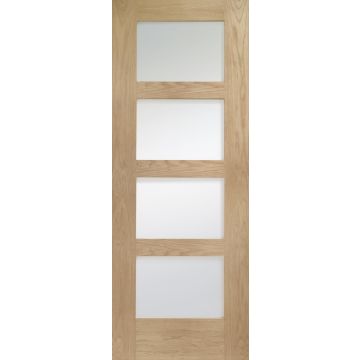 Oak Internal Door: Type Shaker with Obscure Glass