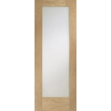 Oak Pre-Finished Internal Door: Type Pattern 10 with Obscure Glass