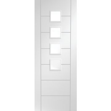 White Primed Internal Obscure Glazed Door: Type Palermo