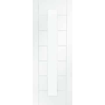 White Primed Internal Clear Glazed Door: Type Palermo 1L