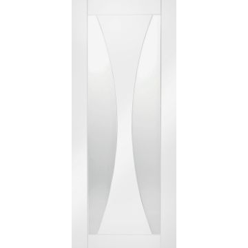 White Primed Internal Clear Glazed Door: Type Verona