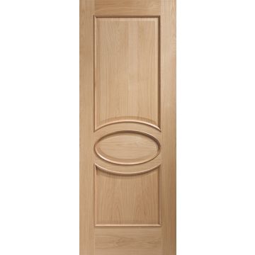 Internal Oak Veneer Door: Type Calabria with Raised Mouldings