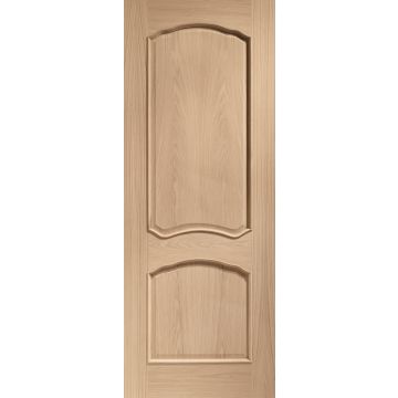 Internal Oak Veneer Door: Type Louis with Raised Mouldings