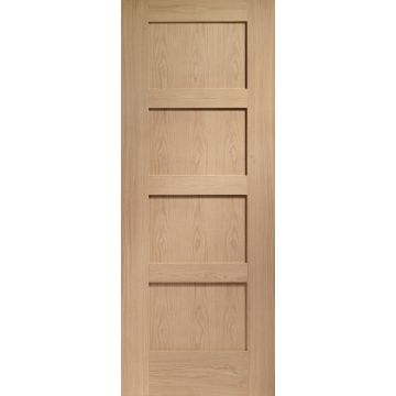 Internal Oak Veneer Door: Type Shaker 4 Panel