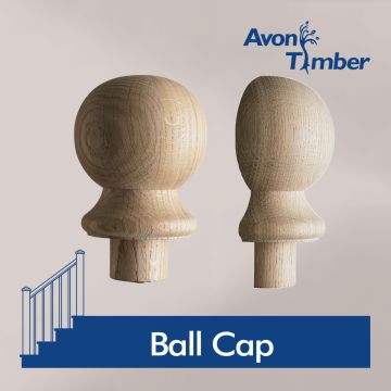 Benchmark Oak Newel Half Ball Cap 